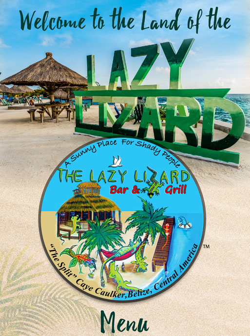 Caye Caulker restaurant bar & grill menu